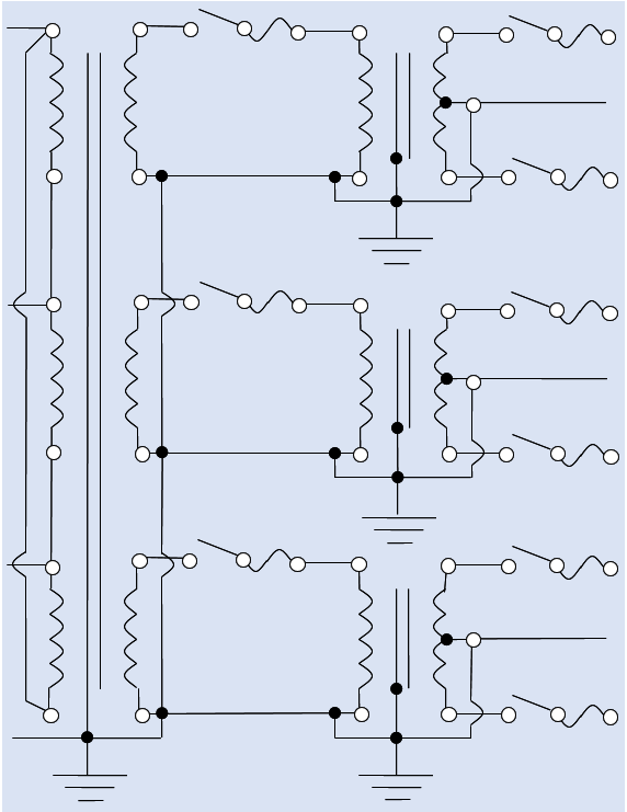 Figure 3. The electrical utility power transmission-distribution system for a rural trunk line grid