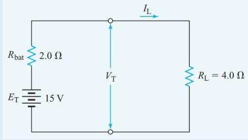 Equivalent series circuit for Example 3