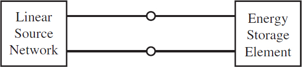 Generalized first-order circuit seen as a source network