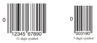 Universal Product Code symbols. application of digital circuits