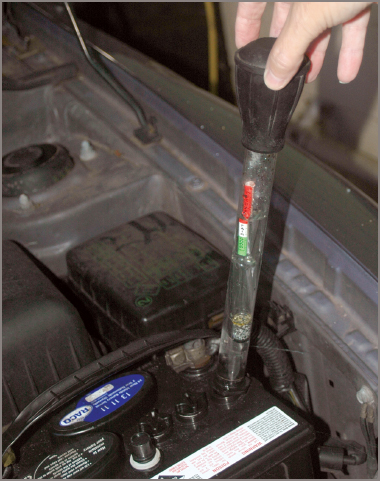 SG test of an automobile battery