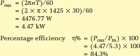 machine efficiency calculation 