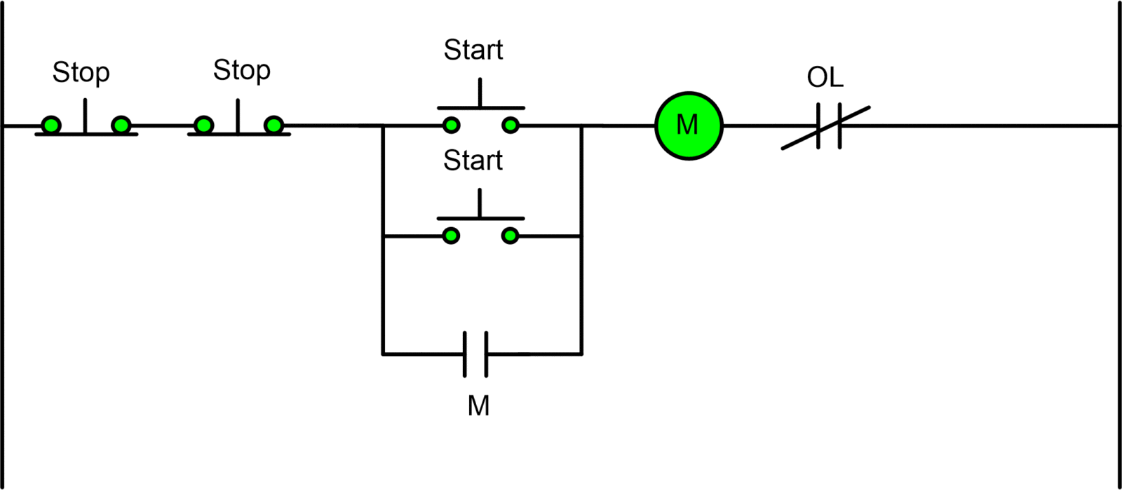 Two Wire & Three Wire Motor Control Circuit | Motor Control Circuit Diagram