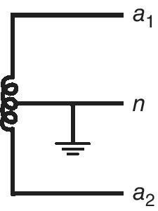 Single‐phase transformer using a center‐tapped winding