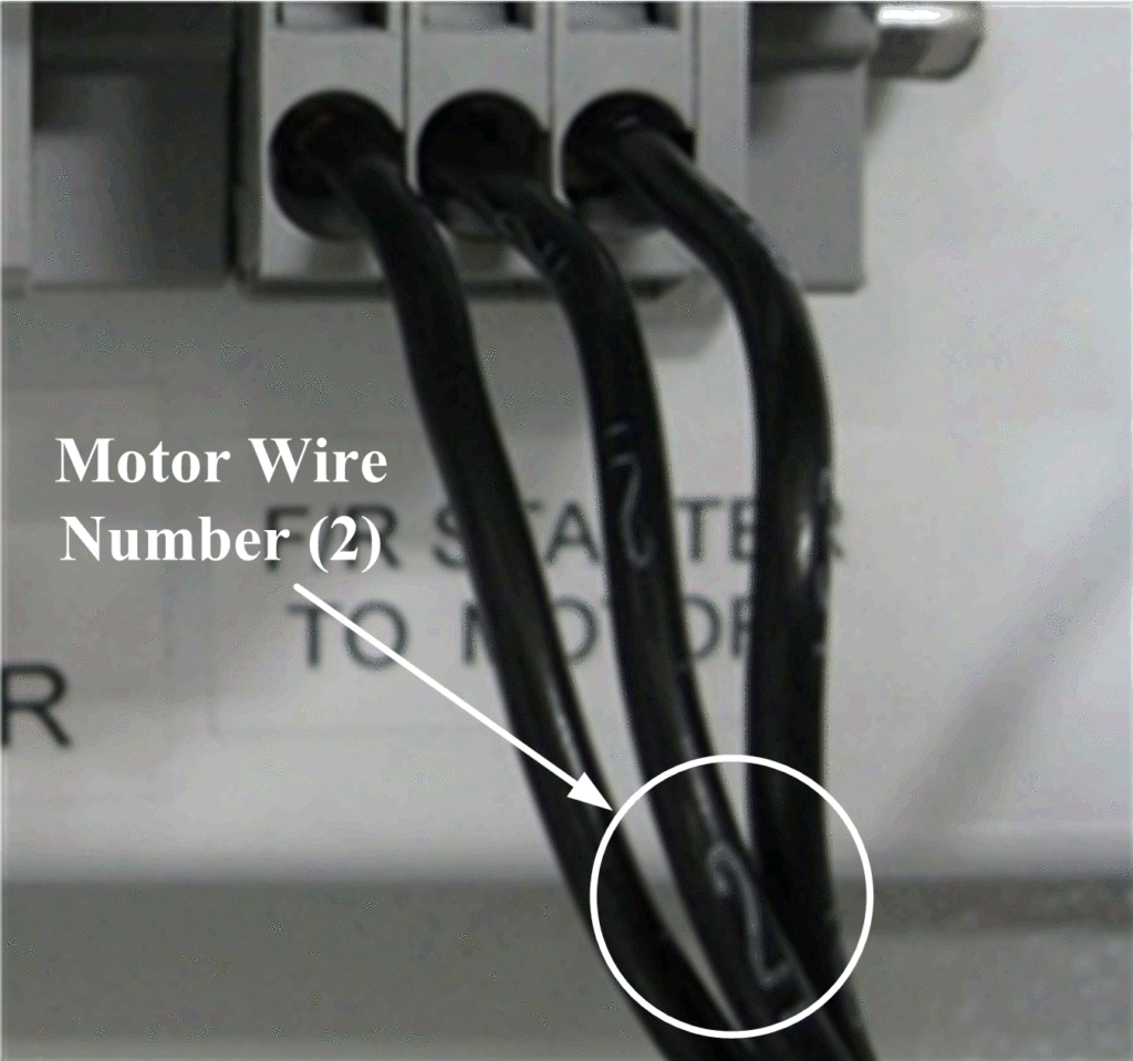 Figure 11 - Three Phase Motor - Wire Number