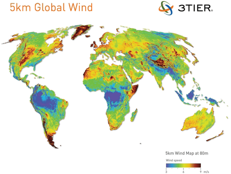 Global Wind Speed Map