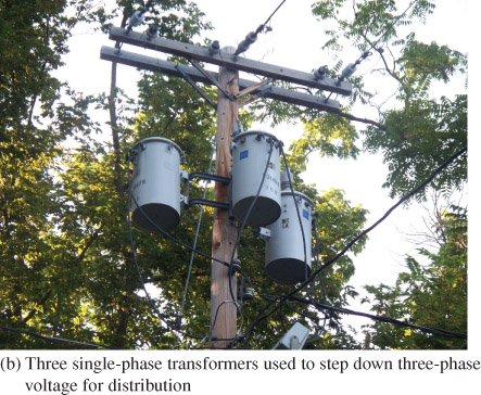 three single phase transformers