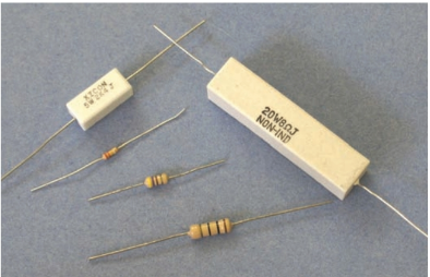 The physical size of a resistor can vary according to wattage rating.