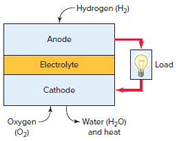 Hydrogen-oxygen fuel cell.